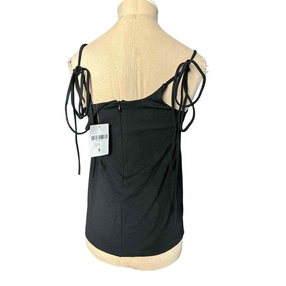 Forever 21 Black Sleeveless Top Ties at Shoulder NWT Size Small - Picture 5 of 5